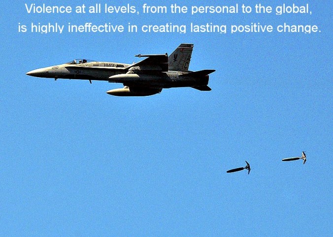 peace through pacifism, tactics of non-violence,