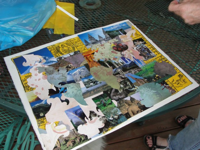 make a collage, throw a collage party, 