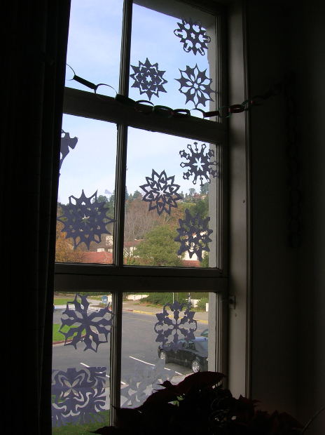 cut out paper snowflakes