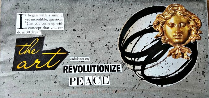 Handmade card by Mimi Shapiro, sent for 2016 Peace Postcard Project 